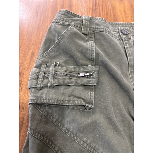 Free Knight Pants Mens 32 Green Cargo Tactical Military Zippers Pockets Chains - Picture 8 of 11